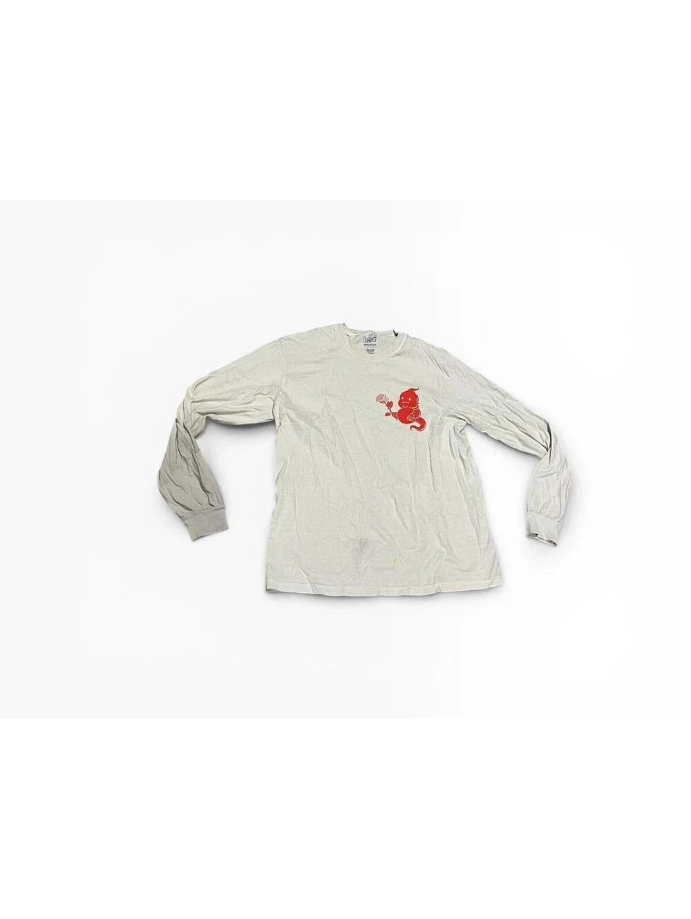 UDGN Ghost Flower Graphic Long Sleeve T Shirt Made USA Medium